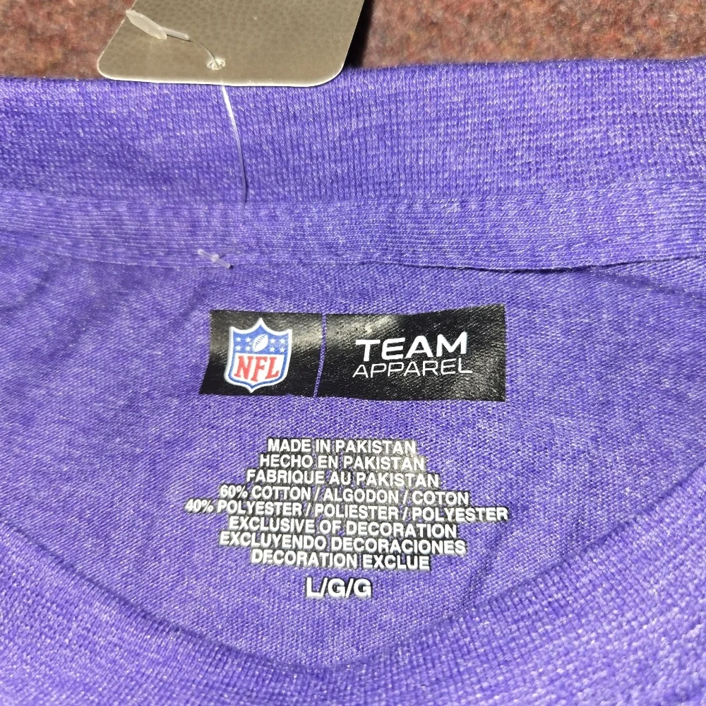Minnesota Vikings NFL Team Apparel T-Shirt Men's Size Large New, Tags Riped - Picture 4 of 6